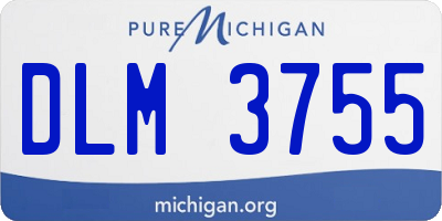 MI license plate DLM3755