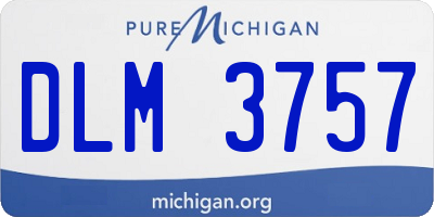 MI license plate DLM3757