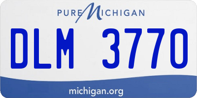 MI license plate DLM3770