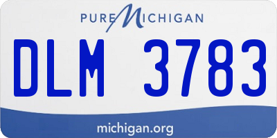 MI license plate DLM3783