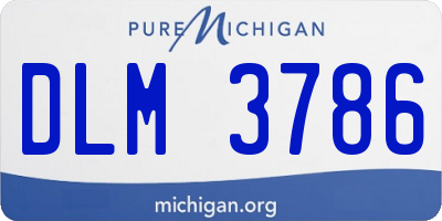 MI license plate DLM3786