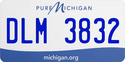 MI license plate DLM3832