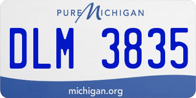MI license plate DLM3835