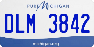MI license plate DLM3842