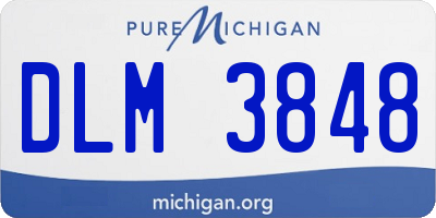 MI license plate DLM3848