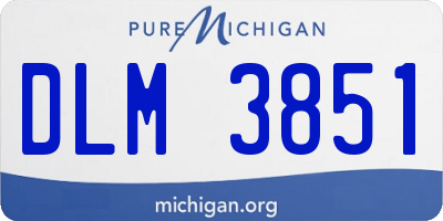 MI license plate DLM3851