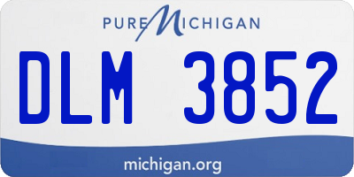 MI license plate DLM3852