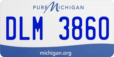 MI license plate DLM3860