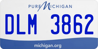 MI license plate DLM3862