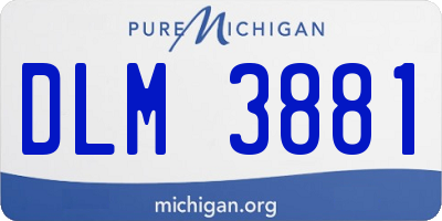MI license plate DLM3881