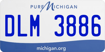 MI license plate DLM3886