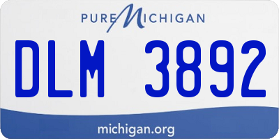 MI license plate DLM3892