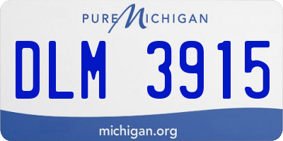 MI license plate DLM3915