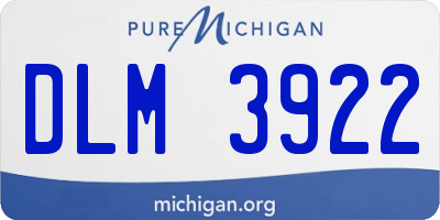 MI license plate DLM3922