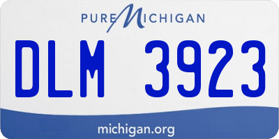 MI license plate DLM3923