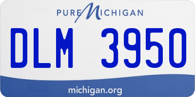 MI license plate DLM3950