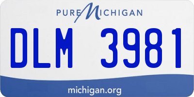 MI license plate DLM3981