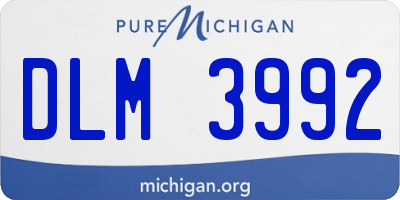 MI license plate DLM3992