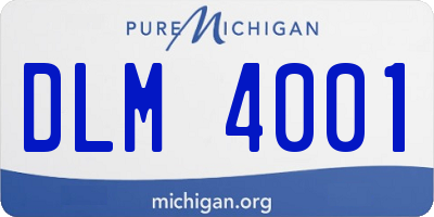 MI license plate DLM4001