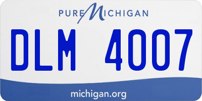 MI license plate DLM4007