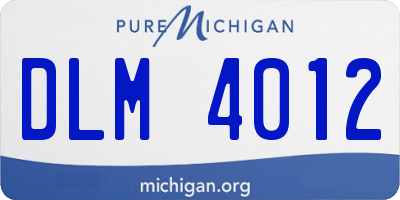MI license plate DLM4012