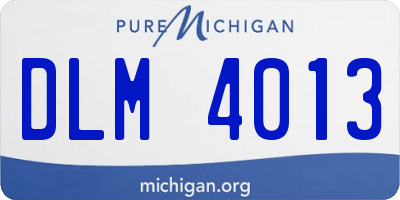 MI license plate DLM4013