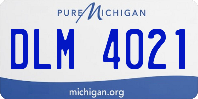 MI license plate DLM4021