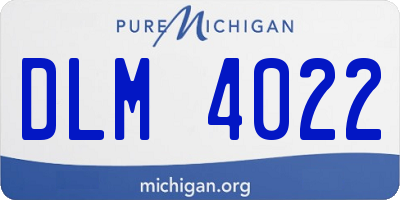 MI license plate DLM4022