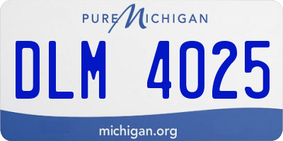 MI license plate DLM4025