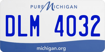 MI license plate DLM4032