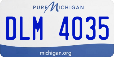 MI license plate DLM4035