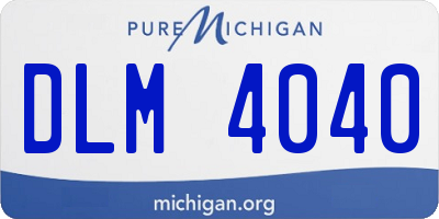 MI license plate DLM4040