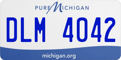 MI license plate DLM4042