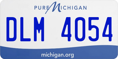 MI license plate DLM4054