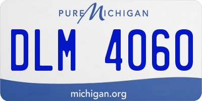 MI license plate DLM4060