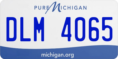 MI license plate DLM4065