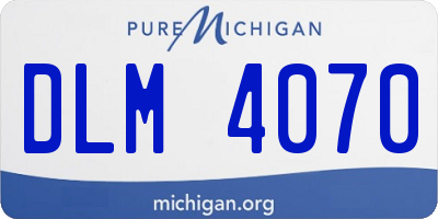 MI license plate DLM4070