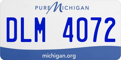 MI license plate DLM4072