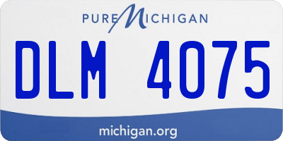 MI license plate DLM4075