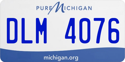 MI license plate DLM4076