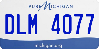 MI license plate DLM4077