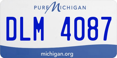 MI license plate DLM4087