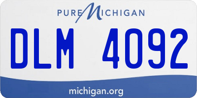 MI license plate DLM4092
