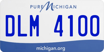 MI license plate DLM4100