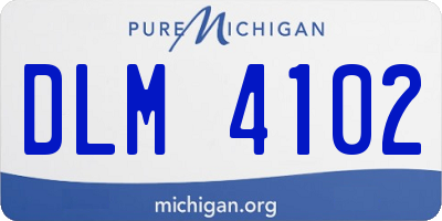 MI license plate DLM4102