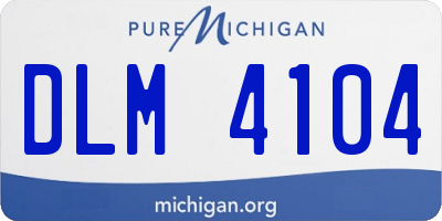 MI license plate DLM4104