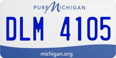 MI license plate DLM4105