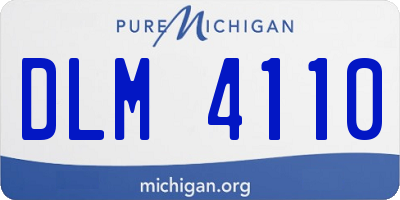 MI license plate DLM4110