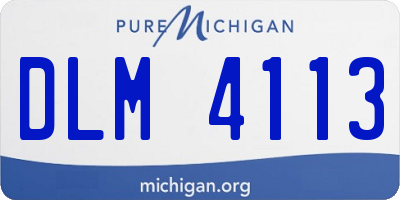 MI license plate DLM4113