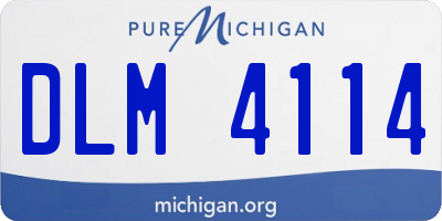 MI license plate DLM4114